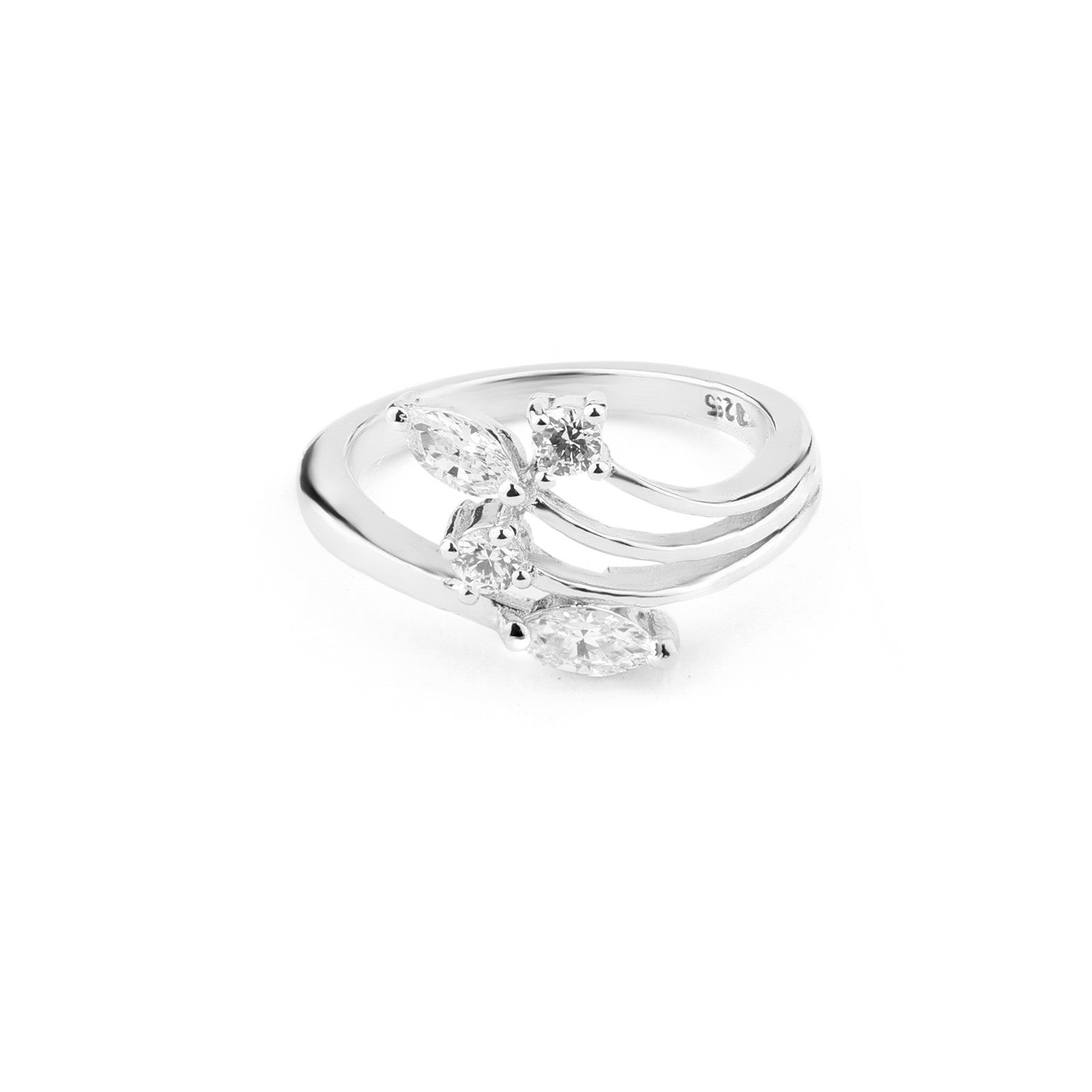 Curved Marquise Ring